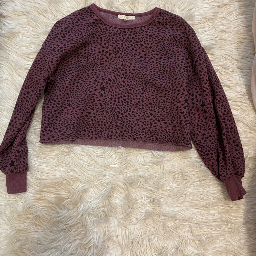 Girls Z supply long sleeve crop top